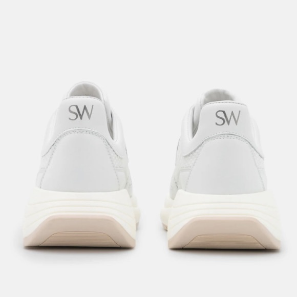 Stuart Weitzman SW, Authentic Designer, Willow Runner Mixed Media Sneakers - Picture 2 of 10